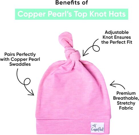 Copper Pearl Mommy & Me Bundle | Newborn Knotted Gown | Baby Beanie Top Knot Hat | Multi-Use Stretchy Baby Car Seat Cover Canopy and Nursing Cover | Briar in Saudi Arabia