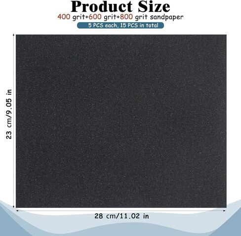 Sandpaper Sheets 400 600 800 Grit Wet Dry Sandpaper Sheets 11 x 9 inch Sanding Sheet Sandpaper Set for Auto Furniture Wood Sanding Polishing in Saudi Arabia