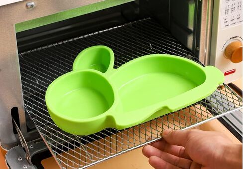 Baby plate 100% Silicone Toddler Plate Kid Plate| 3 Pc Set | Dinnerware Set Divided Baby Plates | Non-Slip, BPA Free | Dishwasher/Microwave Safe (Bright Pink, Grey& Purple in Saudi Arabia