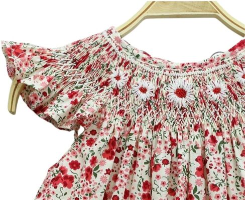 Smocked طفلة ملابس فتاة الصيف فستان ميدي طول التخصيص المتاحة in Saudi Arabia