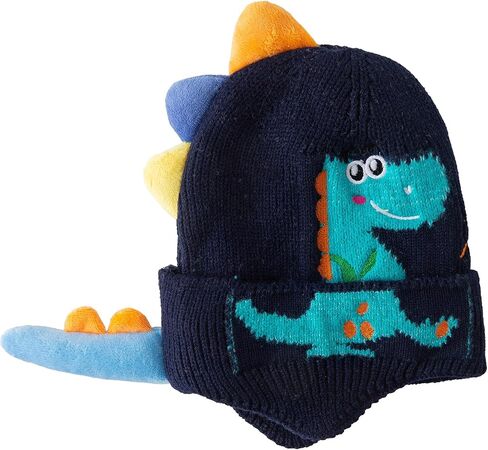 قبعات Jastore Baby Boy Girl Beanie Hats قبعات شتوية على شكل ديناصور مبطنة بالصوف مع غطاء للأذن للأطفال الرضع in Kuwait