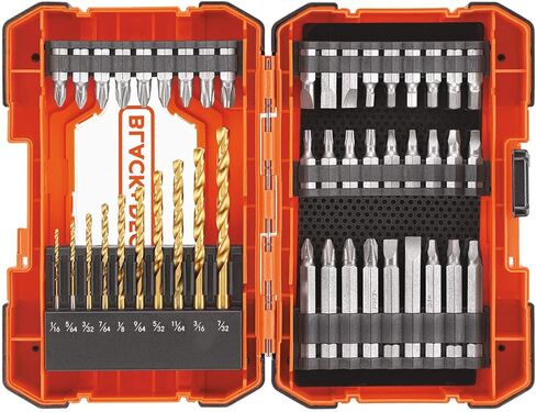 BLACK+DECKER Screwdriver Bit Set/Drill Bit Set, 46-Piece (BDA46SDDD) in Saudi Arabia