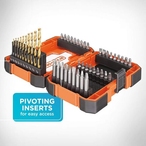 BLACK+DECKER Screwdriver Bit Set/Drill Bit Set, 46-Piece (BDA46SDDD) in Saudi Arabia