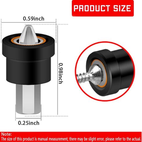 5pcs Premium Magnetic Drywall Screw Setter - PH2 Bits for Plasterboard Sheetrock Screw 1/4 Inch Hex Shank Positioning Bit Batch Head with 60mm Extension Socket Drill Bit Holder in Kuwait
