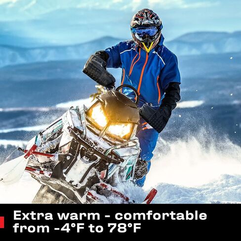 كمامات NoCry لعربات الثلج والدراجات النارية - أجهزة تدفئة اليد ATV للرياح ومقاومة للماء للحفاظ على دفء وجفاف اليدين - قفازات دراجة عريضة للغاية وقوية ومقاومة للتآكل للمقود - مقاس واحد يناسب الجميع in Kuwait