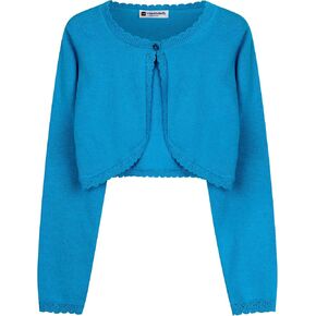BlackButterfly Girls Long Sleeve Knitted Childrens Kids Bolero Shrug