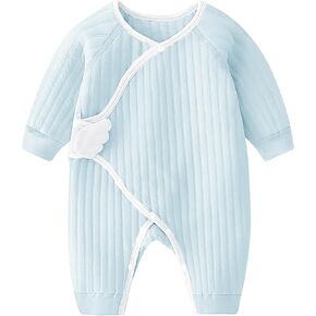 rrhss Baby Girl and Toddler Pajamas Newborn Button Down Long Sleeve Sleeper Robe Jumpsuit Clothes