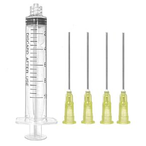 100Pcs 10ml Syringe with Needle 20Ga 1.5 inch for Scientific Labs,Liquids Refilling and Measuring,Individually Wrapped.