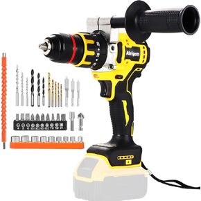 Cordless Hammer Drill Compatible with Dewalt 20V Battery,20+1+1 Metal Clutch, 33000 IPM Impact Hammer Drill Kit for Drilling Concrete, Metal, Wood(Tool Only, NO Battery)