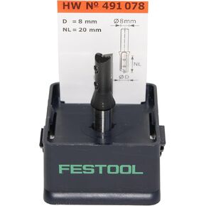 Festool 491078 Straight Bit HW 8x20mm