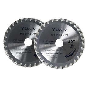 Heimerdinger 5 Inch Circular Saw Blades with Reduce Ring, 4/5 inch (20mm) Arbor,TCT 30T Framing,125MM Replacement Saw Blade for Various Wood Cutting