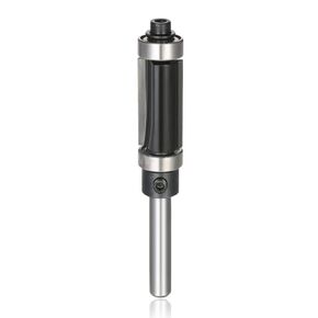Mesee Top & Bottom Bearing Flush Trim Router Bit 1/4 Inch Shank Frush Trimming Pattern Router Bit with Bearing Guide Woodworking Milling Cutter Tool - 1 Inch Cutting Height