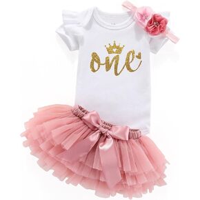 one first birthday outfit 1st birthday Baby girl's Clothing set tutu skirt 0-3 months-12-18 months