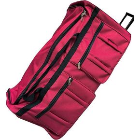 Gothamite 36-inch Rolling Duffle Bag with Wheels, Luggage Bag, Hockey Bag, XL Duffle Bag With Rollers, Heavy Duty Oversized Bag (Black)