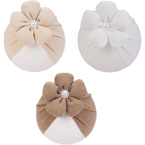 KIDOCHEESE Baby Turban Hats Baby Girl Flower Cap Hats Knot Soft Cute Beanie for Newborn Infant Toddlers Kids