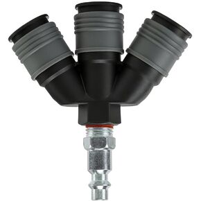 Freeman PPF3WAMU 3-Way Composite 1/4" Air Manifold with Universal Quick Connect Couplers