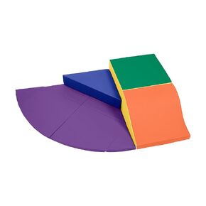 ECR4Kids SoftZone Adventurer's Summit Slide, Corner Climber, Assorted, 4-Piece