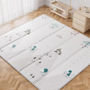 79x71 Baby Play Mat, Large Foldable Baby mat for Floor, 0.6" Thicker Soft Foam Play mat for Floor, Waterproof and Non-slip Baby Crawling Mat for Baby, Toddlers and Infants