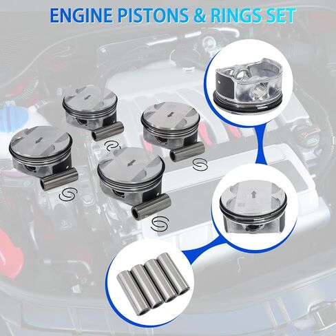 12654958 قضيب توصيل 4 قطع يناسب Chevy Cobalt 06-10/ Equinox 10-17 2.4L، 10-17 GMC Terrain 2.4L، 06-09 Pontiac G5/ G6، 07-10 Saturn Sky 2.4L Cyl استبدال OE 12654958 in Kuwait