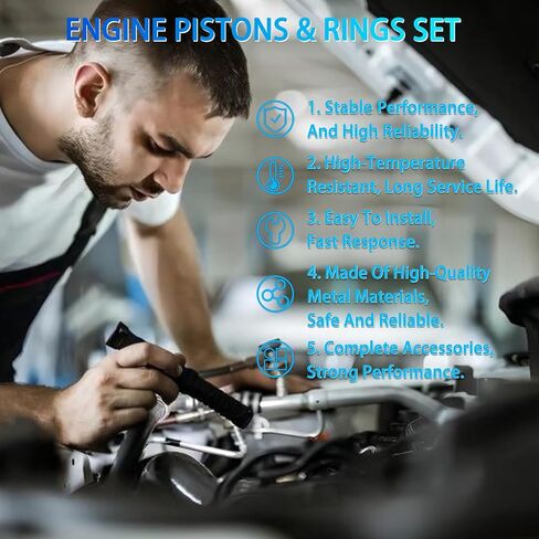 12654958 قضيب توصيل 4 قطع يناسب Chevy Cobalt 06-10/ Equinox 10-17 2.4L، 10-17 GMC Terrain 2.4L، 06-09 Pontiac G5/ G6، 07-10 Saturn Sky 2.4L Cyl استبدال OE 12654958 in Kuwait