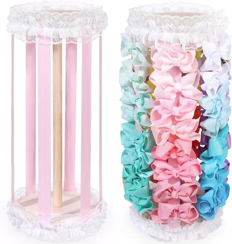 POVETIRE حامل القوس للفتيات فيونكات الشعر، منظم الشعر الوردي، مشابك الشعر، حامل تخزين، حامل إكسسوارات الشعر، ديكورات عرض الرف، غرفة الأطفال الصغار والفتيات in Kuwait