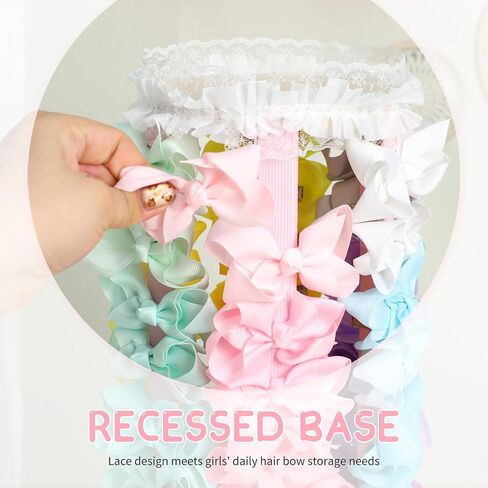 POVETIRE حامل القوس للفتيات فيونكات الشعر، منظم الشعر الوردي، مشابك الشعر، حامل تخزين، حامل إكسسوارات الشعر، ديكورات عرض الرف، غرفة الأطفال الصغار والفتيات in Kuwait