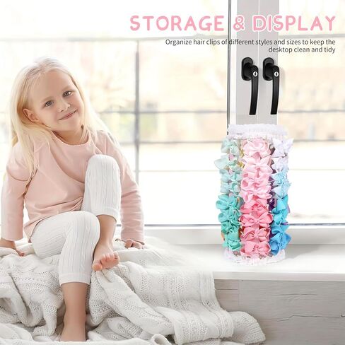 POVETIRE حامل القوس للفتيات فيونكات الشعر، منظم الشعر الوردي، مشابك الشعر، حامل تخزين، حامل إكسسوارات الشعر، ديكورات عرض الرف، غرفة الأطفال الصغار والفتيات in Kuwait