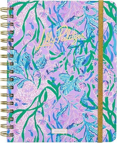 Lilly Pulitzer 17 Month Daily Planner August 2024 - December 2025, Weekly Agenda & Monthly Calendar, Stickers, Pockets, & Spiral Binding, Shell of a Good Time in Saudi Arabia