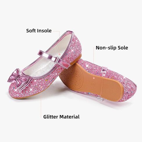 أحذية الفتيات الرسمية أحذية الأميرة أحذية الزهور للفتيات المسطحة وحفلات الزفاف والأطفال الصغار الصغار in Kuwait