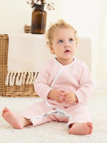 rrhss Baby Girl and Toddler Pajamas Newborn Button Down Long Sleeve Sleeper Robe Jumpsuit Clothes in Saudi Arabia