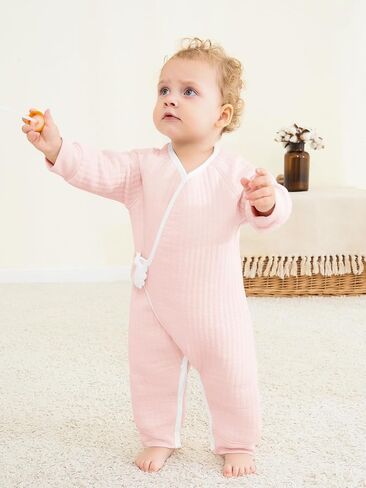 rrhss Baby Girl and Toddler Pajamas Newborn Button Down Long Sleeve Sleeper Robe Jumpsuit Clothes in Saudi Arabia