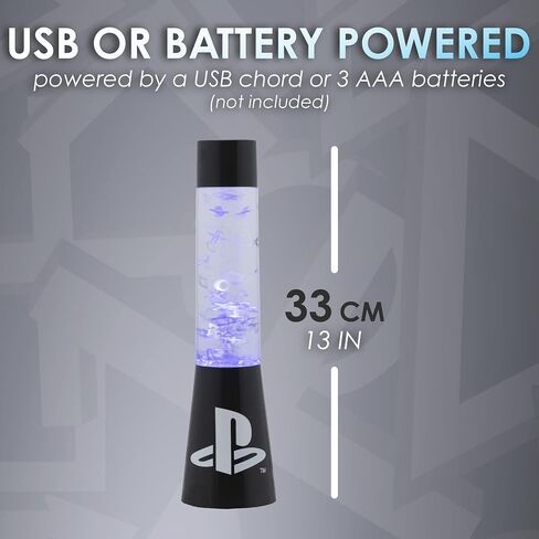 Paladone, 33 cm, PlayStation Glitter Flow Lamp Night, Bedroom Décor Mood Light in Saudi Arabia