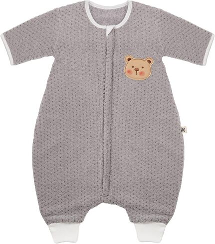 Sleep Sack 30-48Months (2.5-4yrs) Medium 2.5 TOG Waffle Teddy Grey - Baby Sleeping Sack | Sleep Sacks for Babies | Wearable Blanket | Sleep Sack for Toddlers | Wearable Blanket Baby in Saudi Arabia