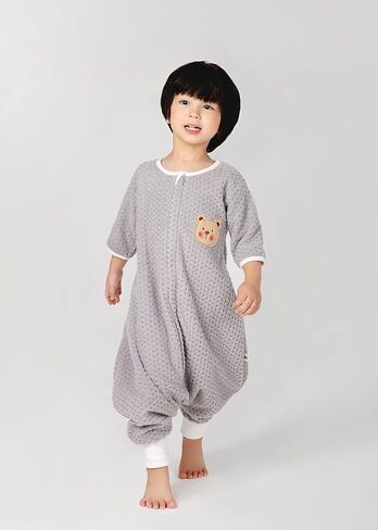 Sleep Sack 30-48Months (2.5-4yrs) Medium 2.5 TOG Waffle Teddy Grey - Baby Sleeping Sack | Sleep Sacks for Babies | Wearable Blanket | Sleep Sack for Toddlers | Wearable Blanket Baby in Saudi Arabia