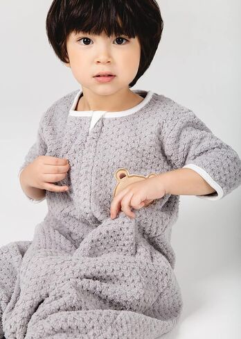 Sleep Sack 30-48Months (2.5-4yrs) Medium 2.5 TOG Waffle Teddy Grey - Baby Sleeping Sack | Sleep Sacks for Babies | Wearable Blanket | Sleep Sack for Toddlers | Wearable Blanket Baby in Saudi Arabia