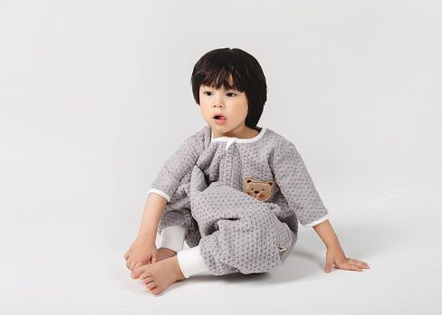 Sleep Sack 30-48Months (2.5-4yrs) Medium 2.5 TOG Waffle Teddy Grey - Baby Sleeping Sack | Sleep Sacks for Babies | Wearable Blanket | Sleep Sack for Toddlers | Wearable Blanket Baby in Saudi Arabia