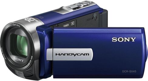 Sony DCR-SX45 Handycam Camcorder Full HD Video Camera (Renewed), Blue in Saudi Arabia