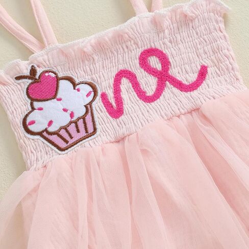 1-st Birthday Outfit Girl Baby First Birthday Cake Smash Dress Tutu Romper Sweet Berry One Year Old Outfits in Kuwait