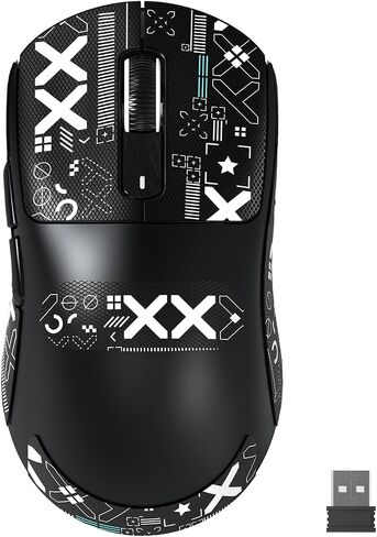 MANBASNAKE Attack Shark X3MAX 49g Wireless Supelight Mouse, BT/2.4G Wireless/Wired Gaming Mouse, PAW3950 42K DPI Optical Sensor, 200h Battery, Programmable Mouse for PC/Mac (White) in Saudi Arabia