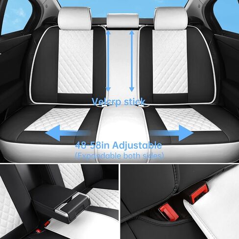 Car Seat Covers Full Set Beige, Luxury Faux Leather Car Seat Covers Waterproof Non-Slip Seat Protector Universal Fit for Most Cars SUVs Trucks Pick-ups,Car Accessories for Front Seats and Back in Saudi Arabia