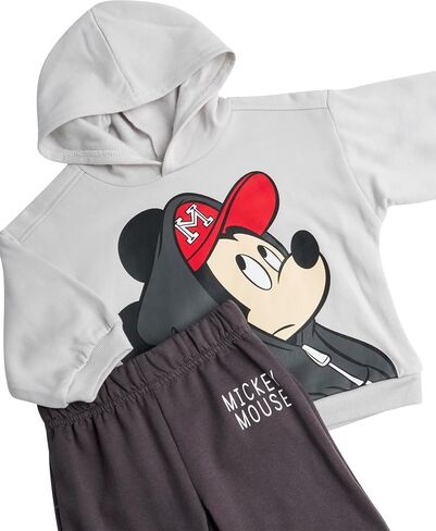 Disney Baby Boys' Jogger Set - 2 Piece Mickey Mouse Pullover Hoodie and Jogger Pants for Baby Boys & Toddlers (Sizes: 12-24M) in Saudi Arabia