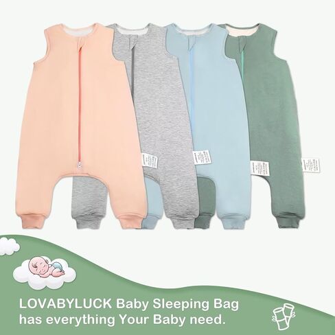 كيس نوم للأطفال الصغار مع أقدام وسحاب ثنائي الاتجاه وبطانية يمكن ارتداؤها كيس نوم للأطفال in Kuwait