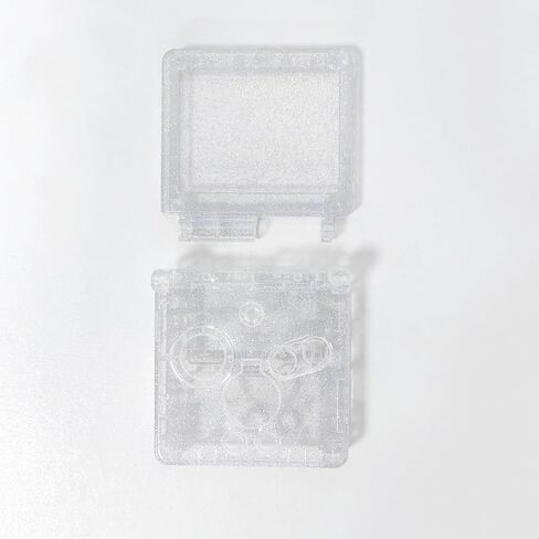 Hzxkqmil Replacement Full Shell Housing Case for Game Boy Advance SP GBA SP Console, High Quality Transparent Cover with Buttons Screws Kit + Screwdrivers Repair Tools (Clear Sparkle) in Saudi Arabia