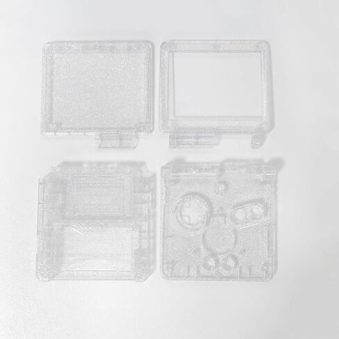 Hzxkqmil Replacement Full Shell Housing Case for Game Boy Advance SP GBA SP Console, High Quality Transparent Cover with Buttons Screws Kit + Screwdrivers Repair Tools (Clear Sparkle) in Saudi Arabia