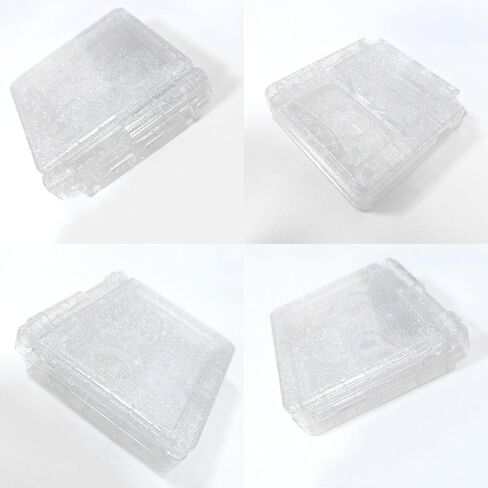 Hzxkqmil Replacement Full Shell Housing Case for Game Boy Advance SP GBA SP Console, High Quality Transparent Cover with Buttons Screws Kit + Screwdrivers Repair Tools (Clear Sparkle) in Saudi Arabia