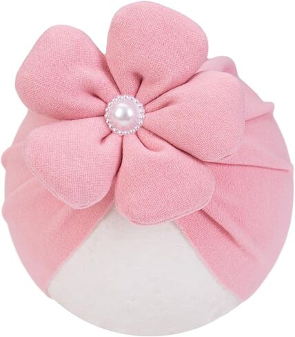 KIDOCHEESE الطفل عمامة القبعات طفلة زهرة قبعة القبعات عقدة لينة لطيف قبعة صغيرة للأطفال حديثي الولادة الرضع الصغار الاطفال in Kuwait