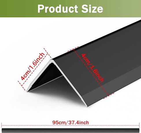 Aluminum Corner Guards L Molding Corner Guards with 90° Angle 37.4 X 1.6inch Stick Metal Corner Protector Molding for Wall Table Door Frame Protection and Decoration (3 Pack) in Kuwait