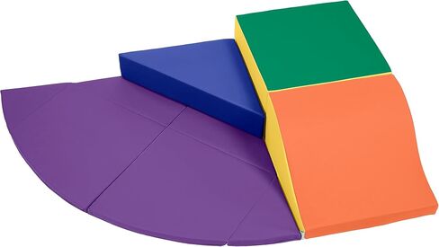 ECR4Kids SoftZone Adventurer's Summit Slide, Corner Climber, Assorted, 4-Piece in Saudi Arabia