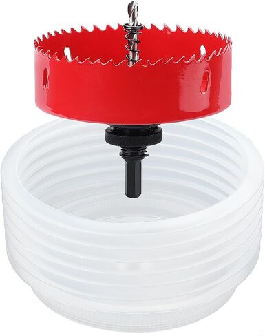 3 inch / 76mm Hole Saw with Dust Bowl HSS Bi-Metal Hole Drilling Cutter for Wood Boards Plastic and Thin Metal (3 inch / 76mm) in Kuwait