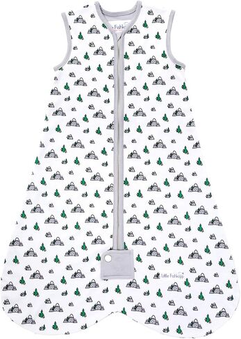 Little Fishkopp Organic Cotton Lightweight Baby Sleep Bag | Green Cactus | 1.0 Tog | 6-18 months in Saudi Arabia